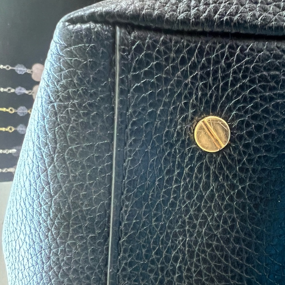 Tory Burch Black Shoulder Bag Pebbled Leather - Picture 14 of 15